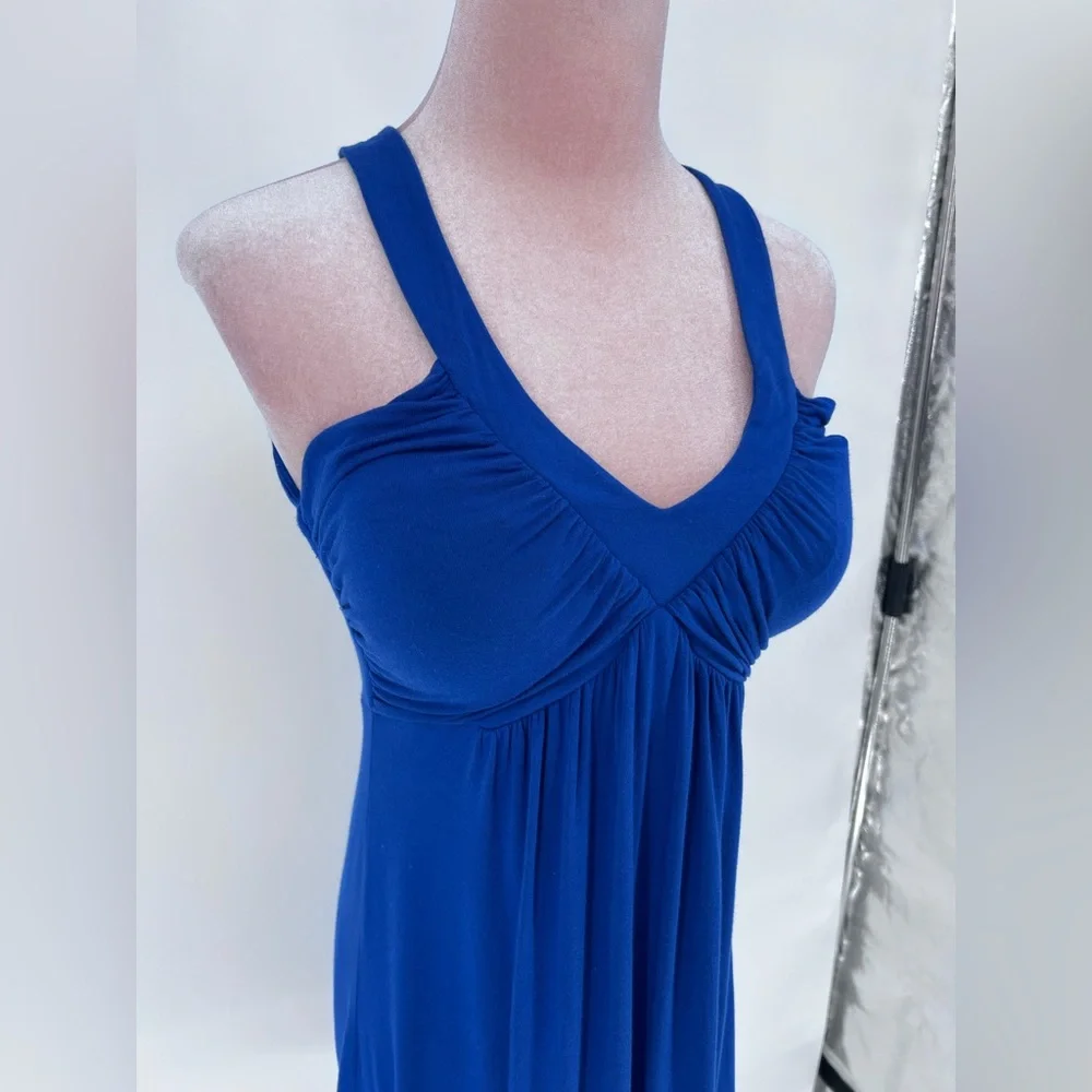 EUC Calvin Klein V Neck Ruched Mini Dress - Picture 6 of 9